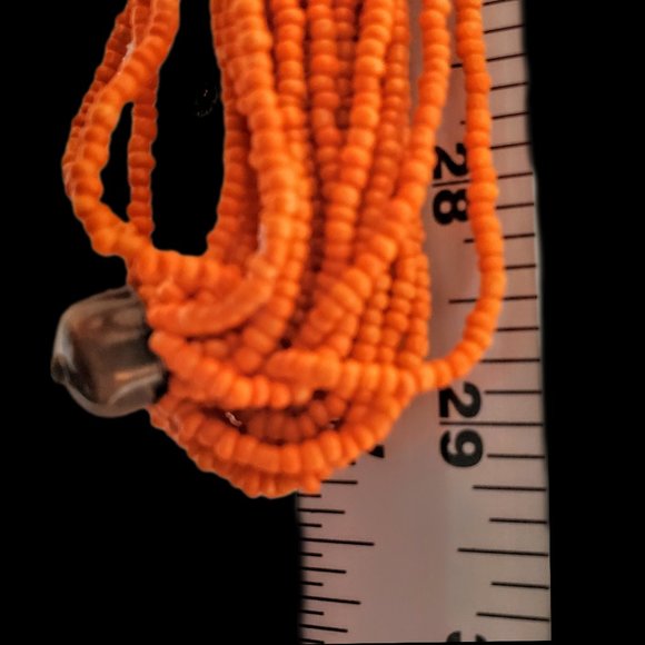 29" Vibrant Tribal Boho Multi-Strand Vibrant Color Statement Necklace - Picture 7 of 8